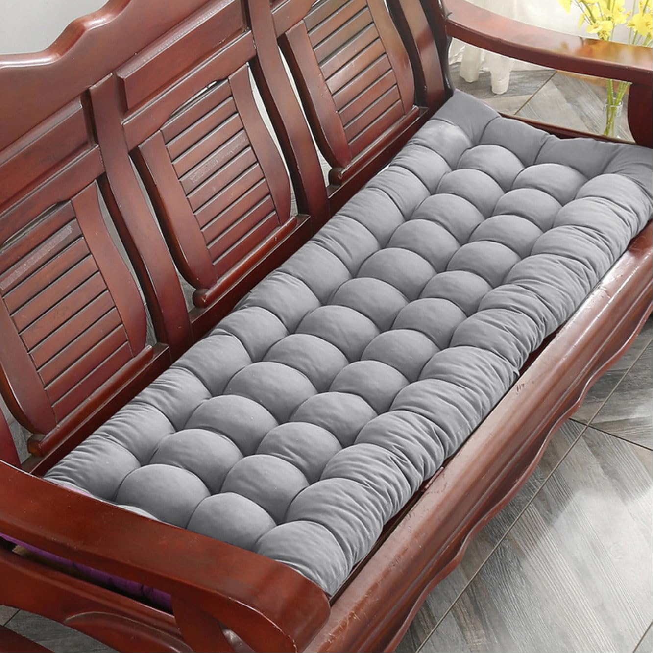 Cojín De Asiento De Banco De 2 Y 3 Plazas De Grosor, Para Interiores Y Exteriores