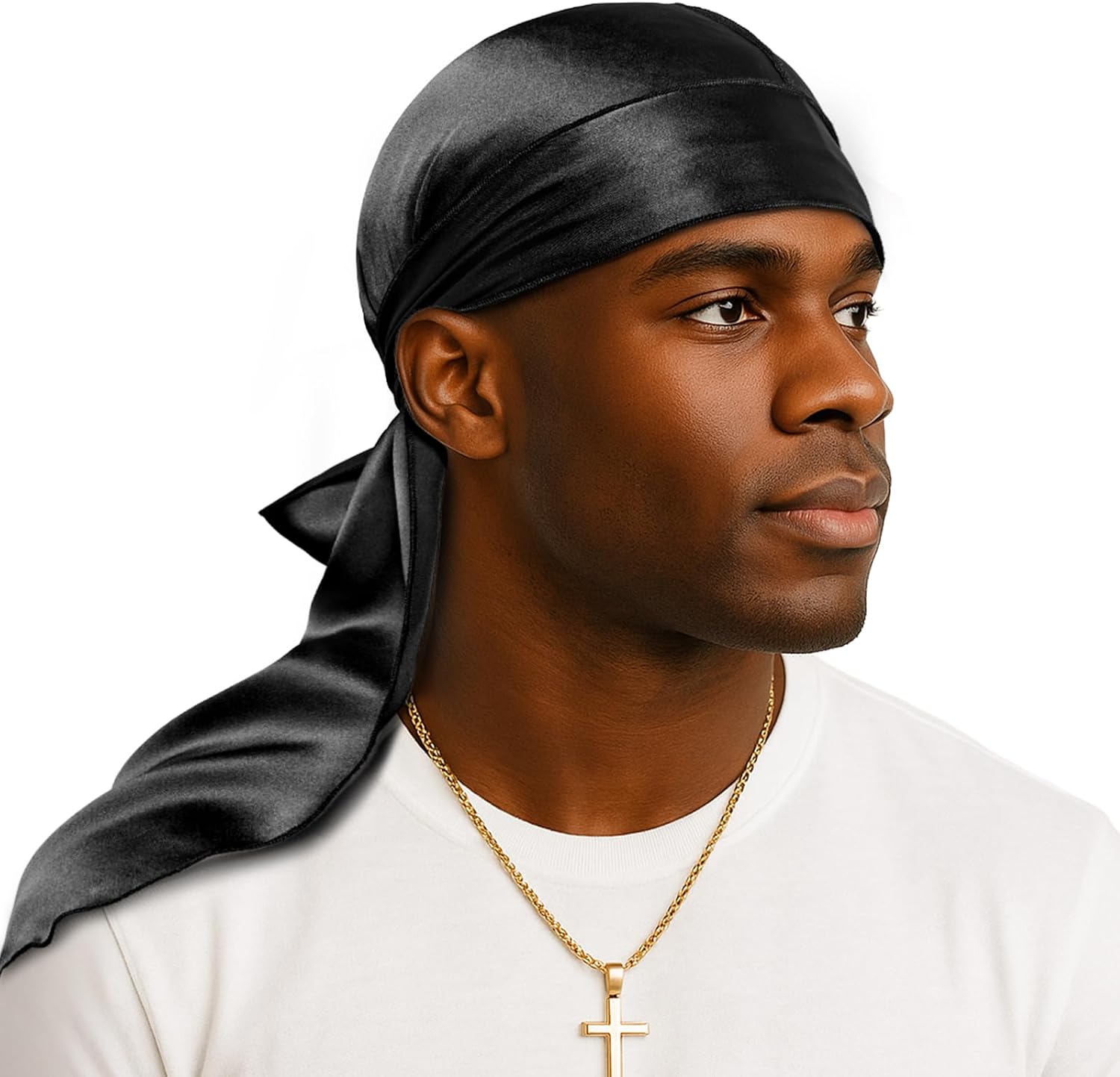 YFONG 100% Mulberry Silk Durag for Men & Women, 22 Momme Silky Durag for Hair Care