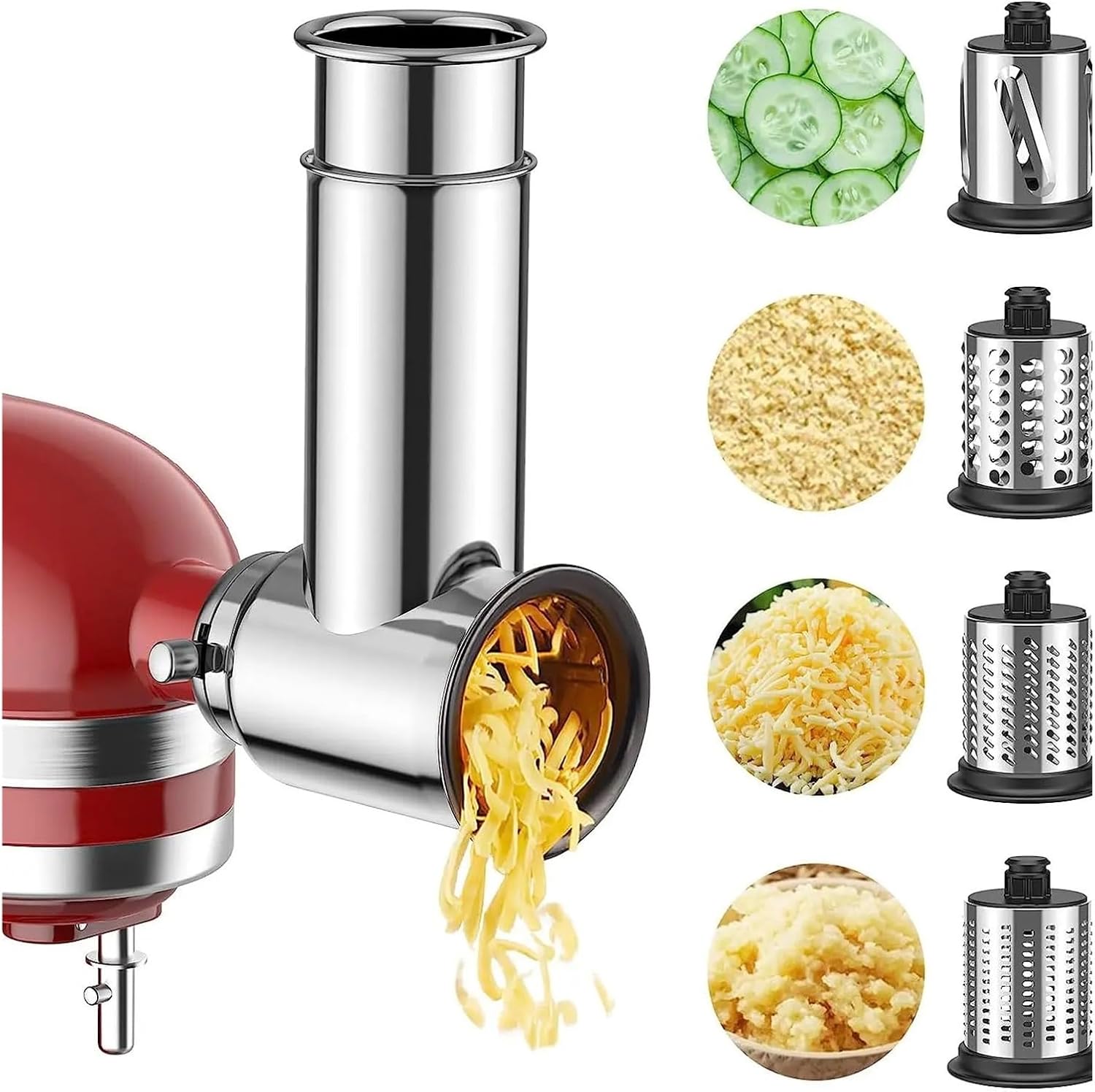 Slicer/Shredder Attachment Compatible For KitchenAid Stand Mixers Vegetable Chopper Accessory-Salad Maker Kitchen Salad