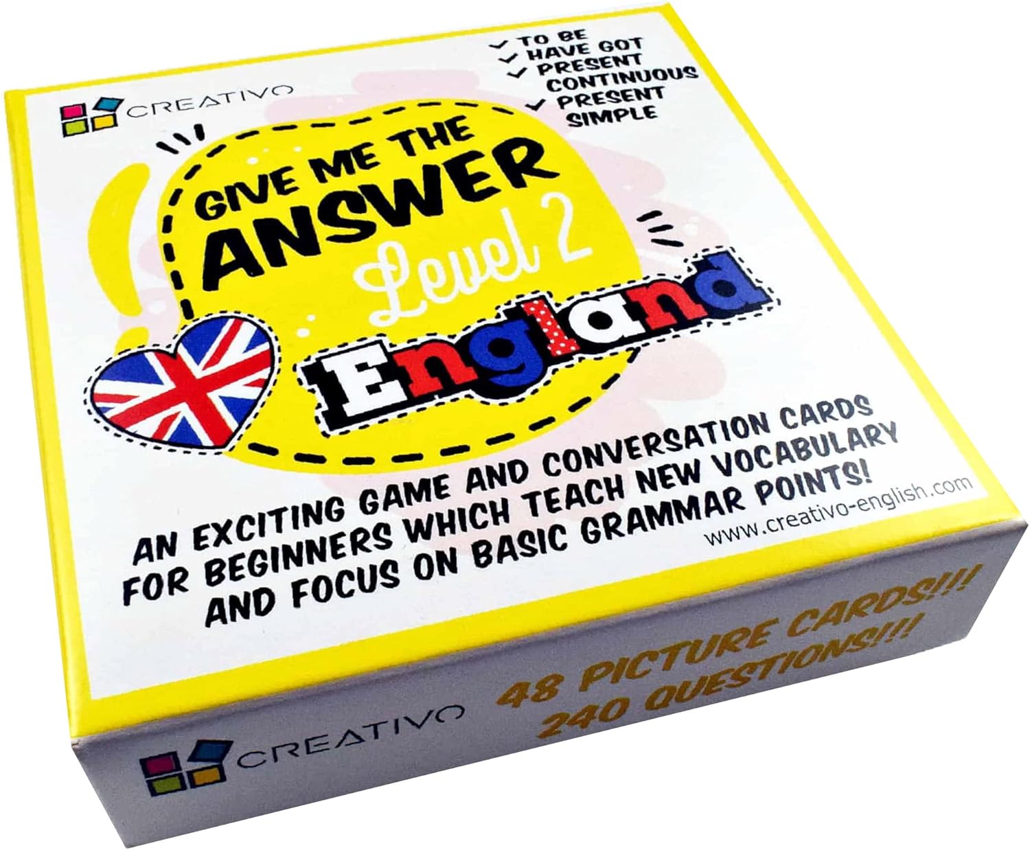 CREATIVO Give ME The Answer Level 2 (Grammar and Vocabulary Flashcards + Exciting Game), 9788366122833