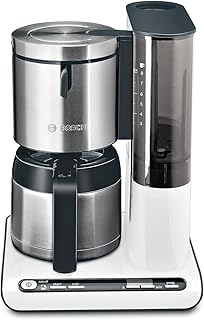 Bosch TKA8651 Cafetière Isotherme 1100 W Blanc / Inox