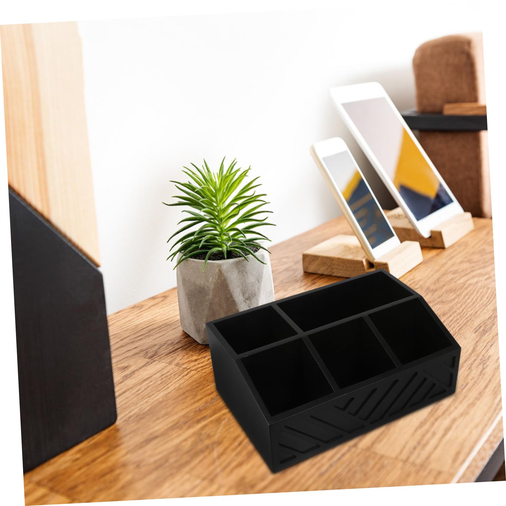 Boîte de Rangement Compartimentée en Bois Massif pour Sachets de Thé et Café, Organisateur de Comptoir Polyvalent, Grosse Capacité, pour Maison, la Cuisine et Bureau, 1 Unité