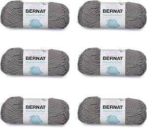 Bernat Handicrafter Cotton Overcast Yarn - 6 Pack of 50g/1.75oz - Cotton - 4 Medium (Worsted) - 80 Yards - Knitting/Crochet