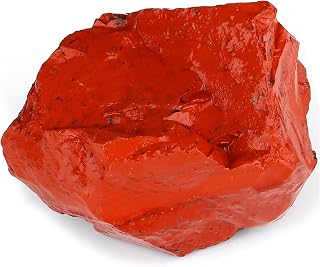 YATOJUZI Red Jasper 1.8-2.2" Natural Raw Stones and Healing Crystals Large Stone Rough Crystal Rocks for Tumbling Cabbing Polishing Fountain Rocks Decoration 1PCS