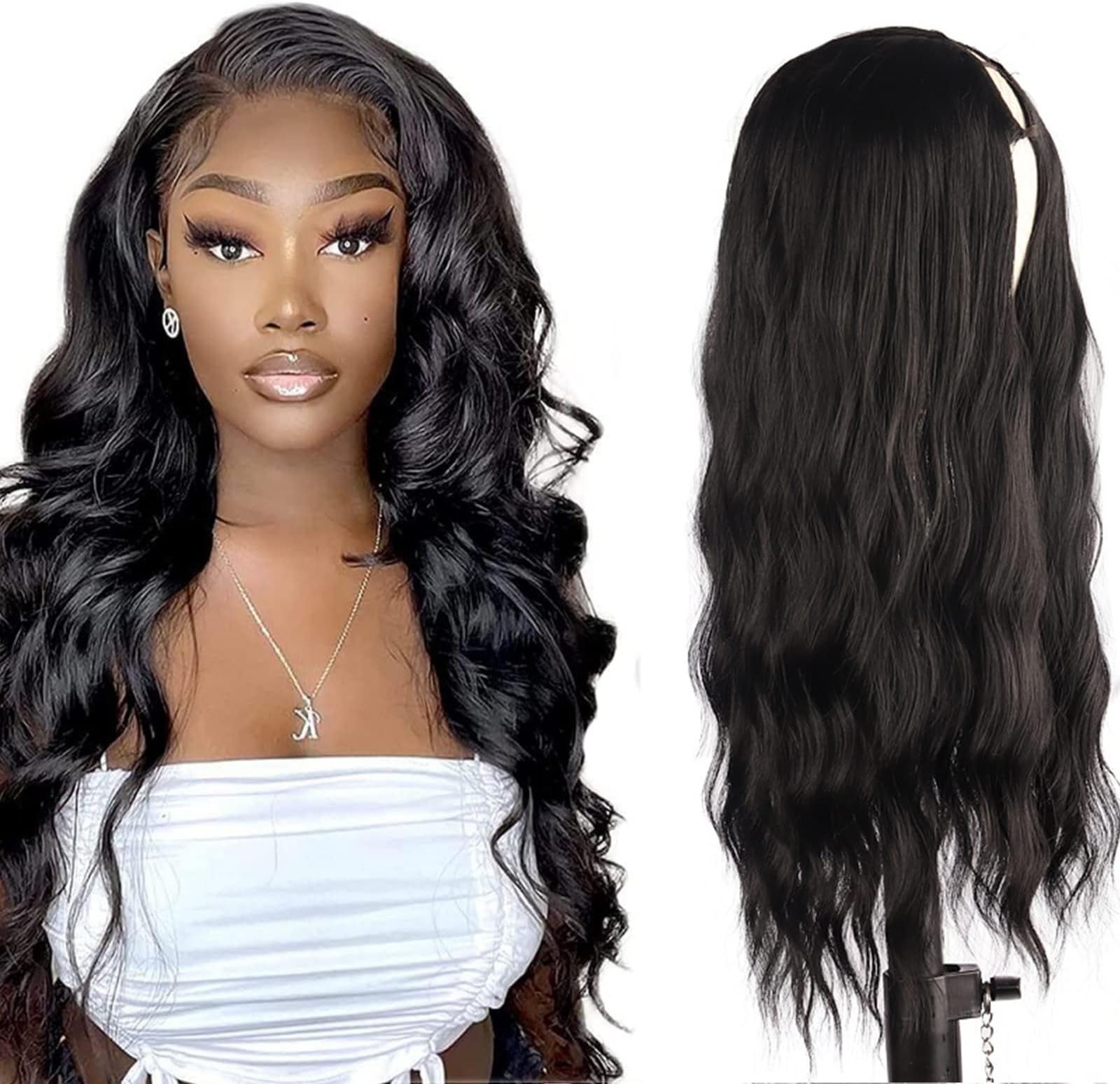 jaffiust Brazilian Body Wave Human Hair Wig 26 Inch 150 Density Pre Plucked