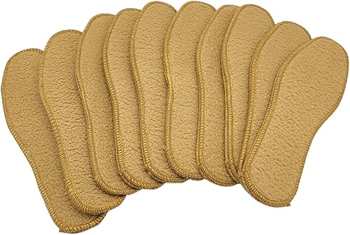 Plantilla cálida de lana de alpaca para calzado de zapatos, 10 pares para pies pequeños y estrechos, transpirable y absorbente del sudor,