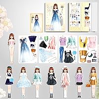 Vista 8 de Muñeca de papel de princesa magnética para disfrazarse, juguetes de simulación, juego de rompecabezas para niñas de más de 3 años, aprendizaje