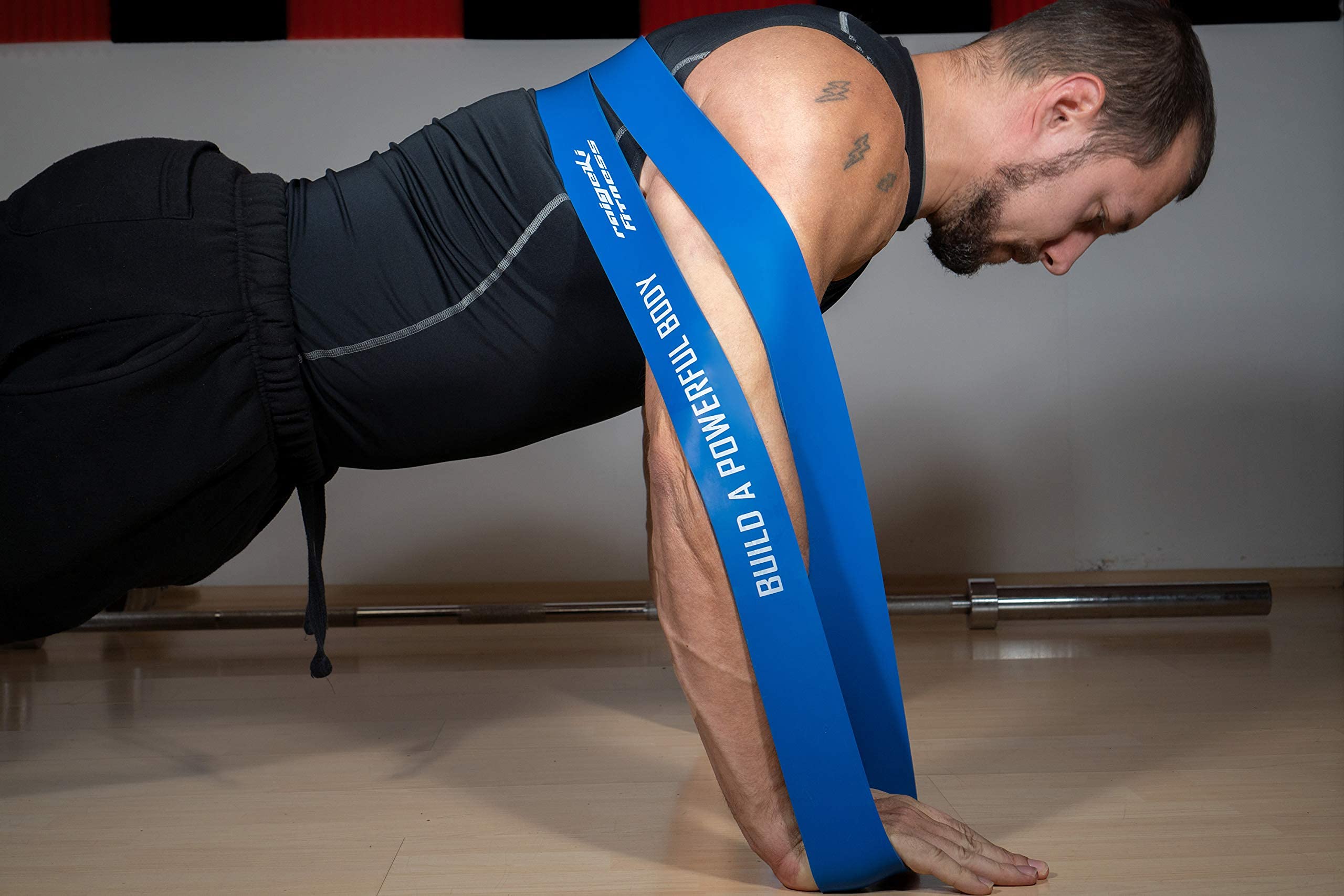 Raigeki Fitness Widerstandsbänder Gummibänder (+Trainingspläne) [Einzeln und Set] Lang Resistance Bands Fitnessbänder für Kraftsport - Fitnessband Terrabänder Gymnastikbänder