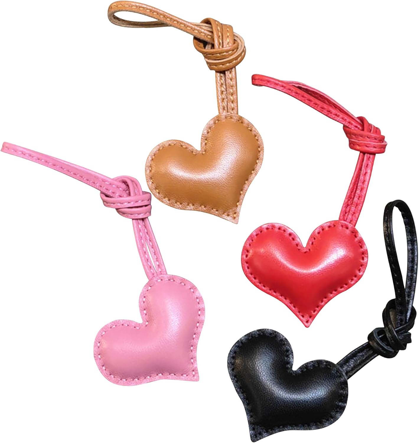Hearts Bag Charm, Fashion Leather Heart Charms for Handbags Bag Accessories Purse Charms - Image 4