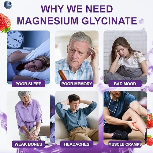 Miniatura 3 de Gomitas de glicinato de magnesio 700 mg, con L-treonato de magnesio 300 mg, 60 gomitas veganas, sin OMG, sin gluten y azúcar (60 unidades (paquete