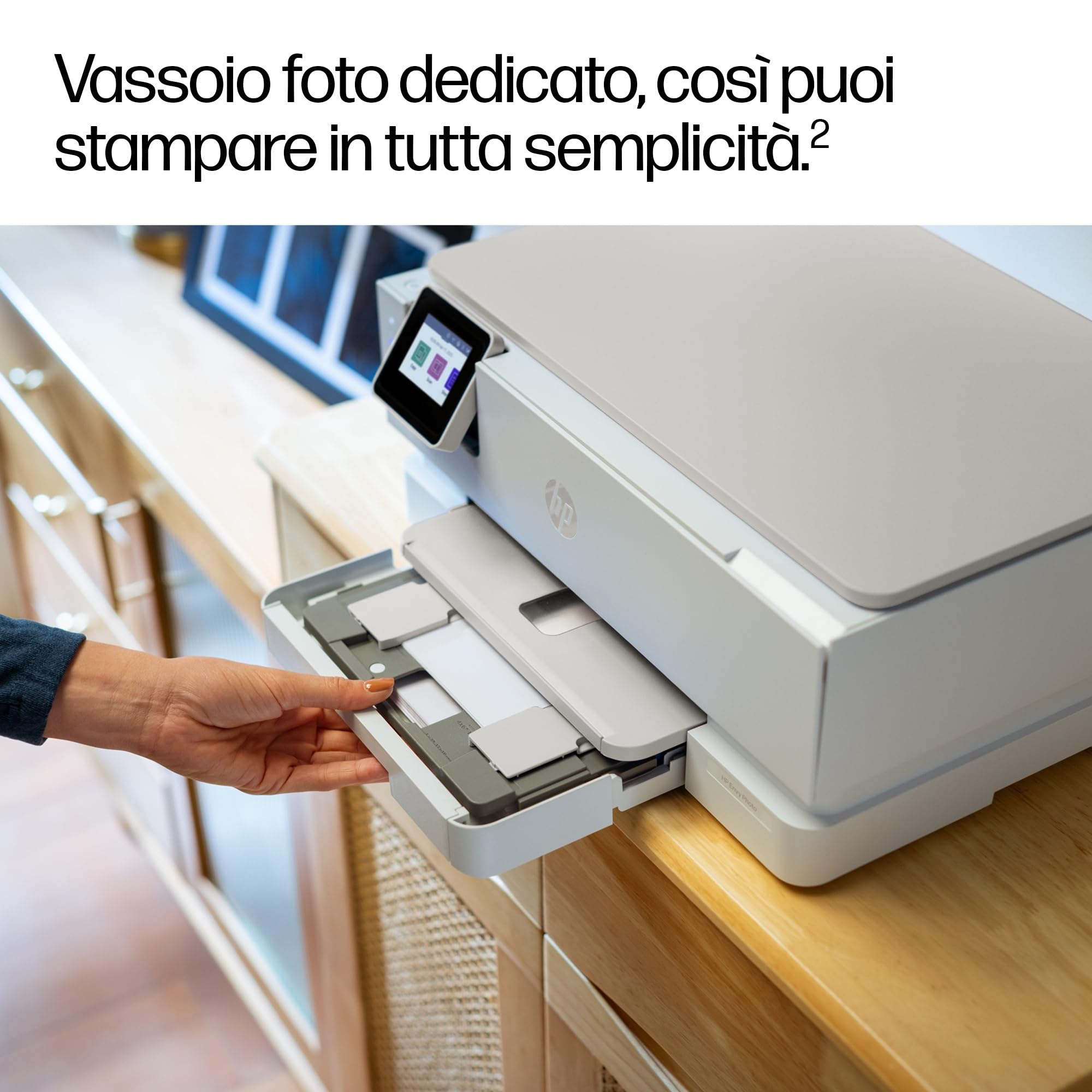 HP Envy Photo 7230 B63JVB, Stampante Multifunzione a Getto d'Inchiostro A4 a Colori, Foto, Fronte/Retro Automatico, 22 ppm, app, 3 Mesi di Inchiostro Instant Ink Inclusi, Bianca