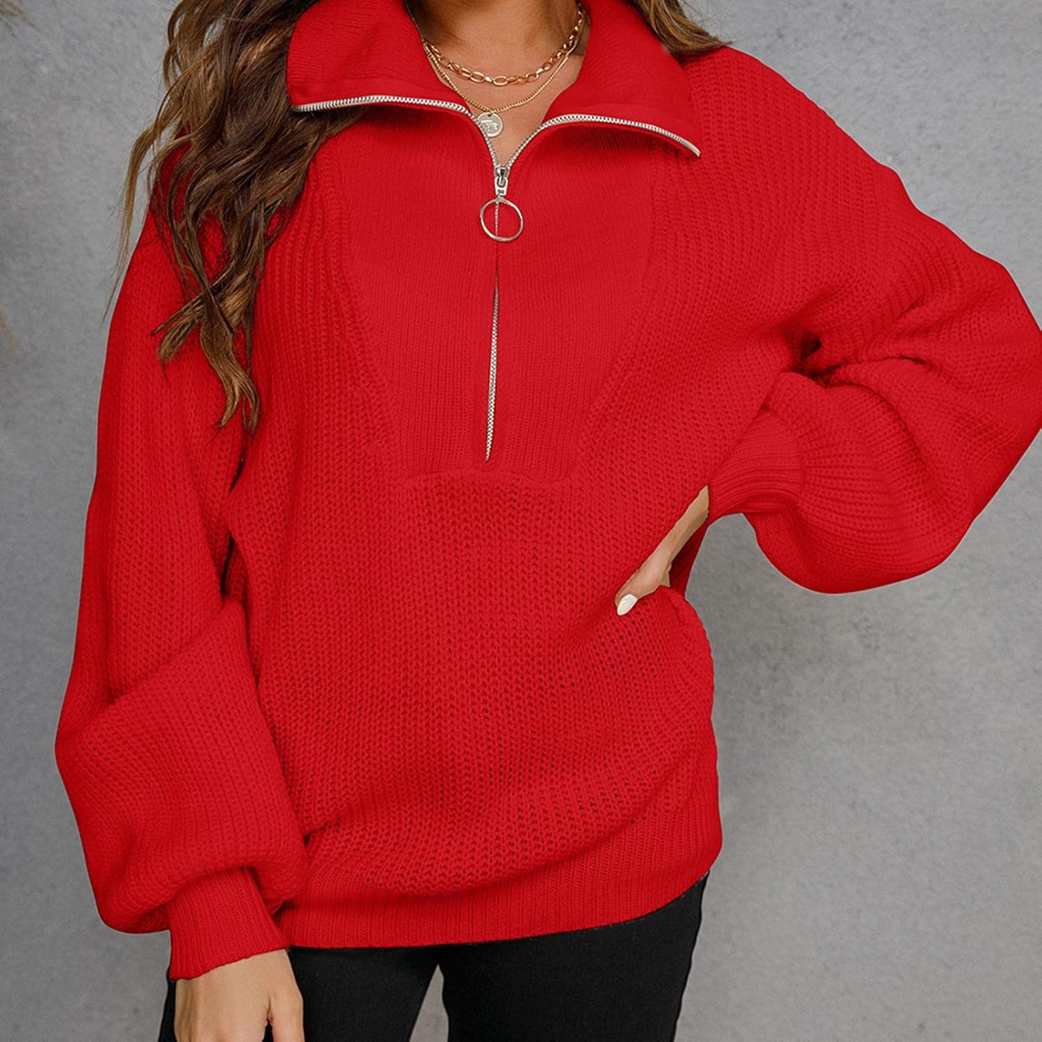 トップソリッドレディースセーター - 女性用厚くて暖かいプルオーバーセーターパーカー,日常生活、学校、感謝祭に最適な暖かくて厚手のセ