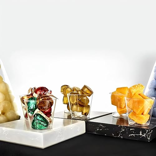 Miniatura 6 de Hanna K. Signature - Vasos de plástico transparente de lujo, 14 onzas (paquete de 40), resistentes y elegantes vasos desechables para fiestas, bodas