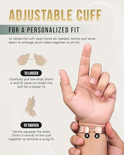 Vista 45 de MagnetRX Pulseras magnéticas de cobre – Pulsera efectiva de cobre puro para hombres y mujeres – Brazalete magnético ajustable de cobre