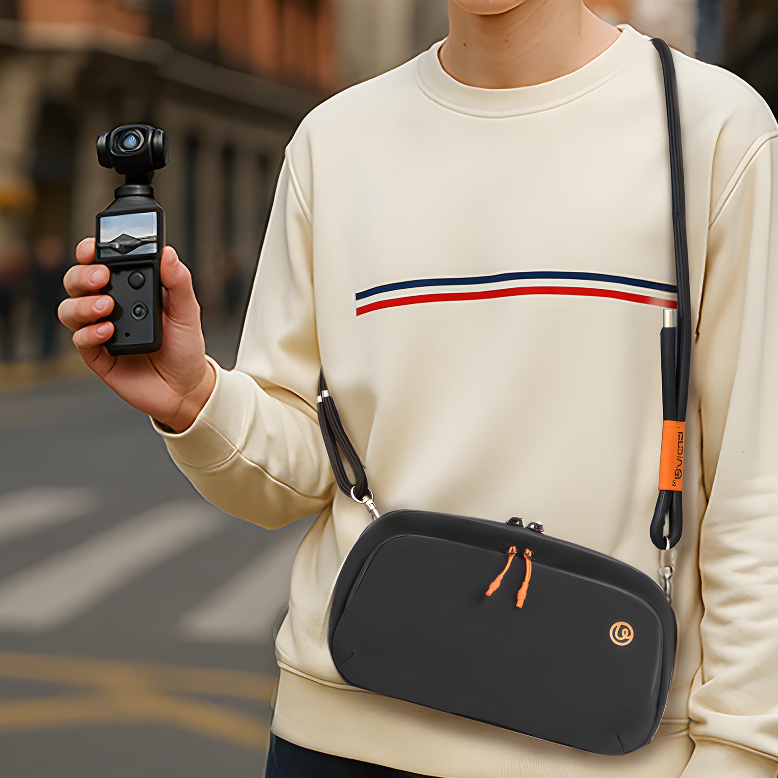 ULANZI YY08 Borsa per DJI Osmo Pocket 3, Borsa Portatile, Protezione per DJI Osmo Pocket 3 Creator Combo Accessori,Grigio