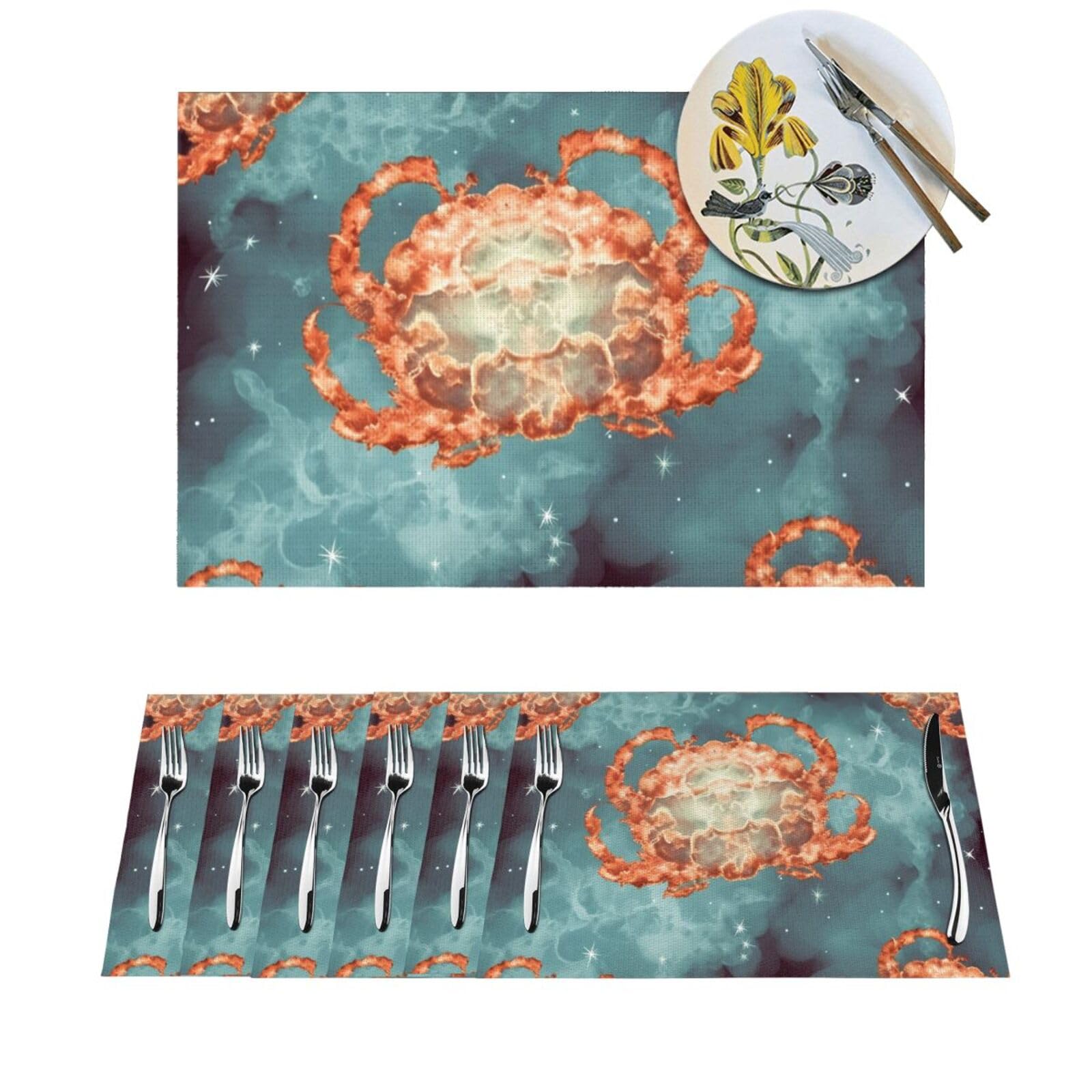 Set de table motif crabe pour repas de famille en salle à manger