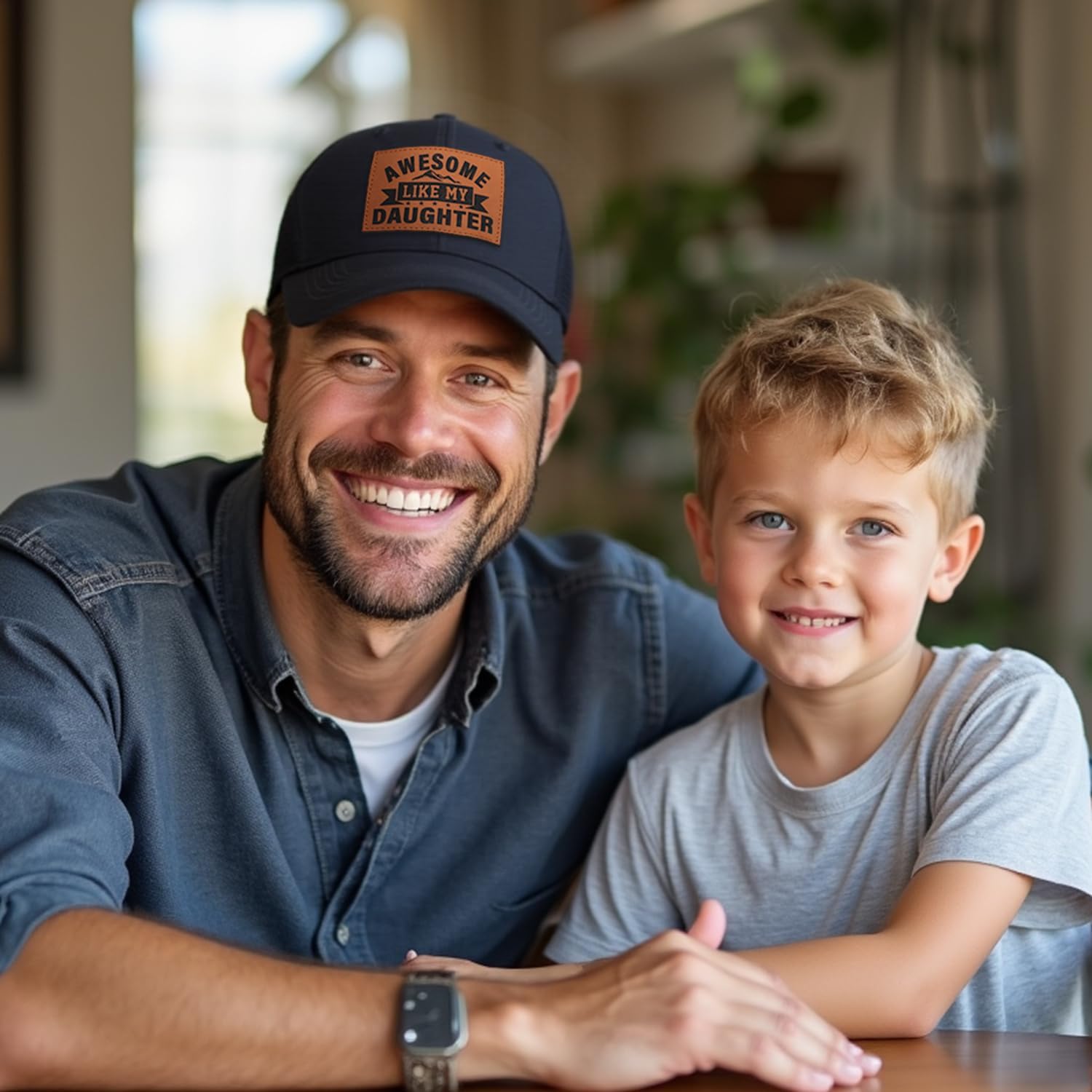 Awesome Like My Daughter Trucker Hat, Fathers Day Birthday Gifts for Dad Husband from Daughter Son - Image 5