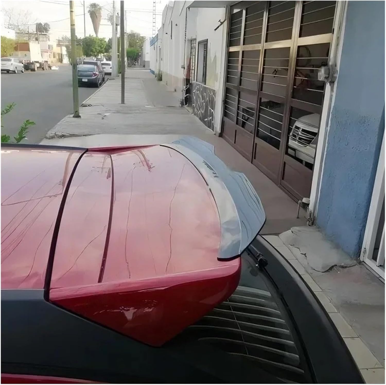 Compatible For Dodge Caliber 2006-2011 Hatchback Rear Roof Spoiler Car Tail Wing Decoration Strips Rear Wing Styling Body Kit Accessories(Glossy Black)