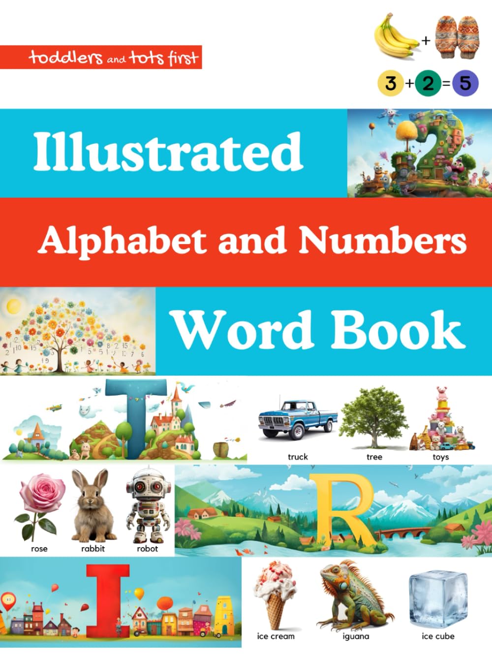 Toddlers and Tots First Illustrated Alphabet and Numbers Word Book: Giant Picture Book for Early Learners - Vocabulary ABC and Counting 123 (Toddlers ... First Big Animals and ABC's Coloring Books)
