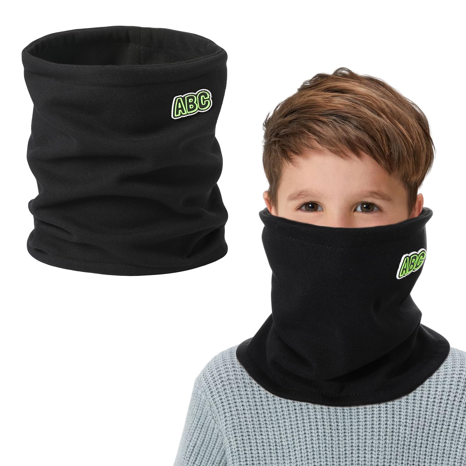 TAGVO Tour de Cou pour Enfants, Tour de Cou pour Garçons et Filles de 4 à 10 ans, Masque Cagoule Multifonction Coupe-Vent pour Activités en Extérieur-Taille Universell