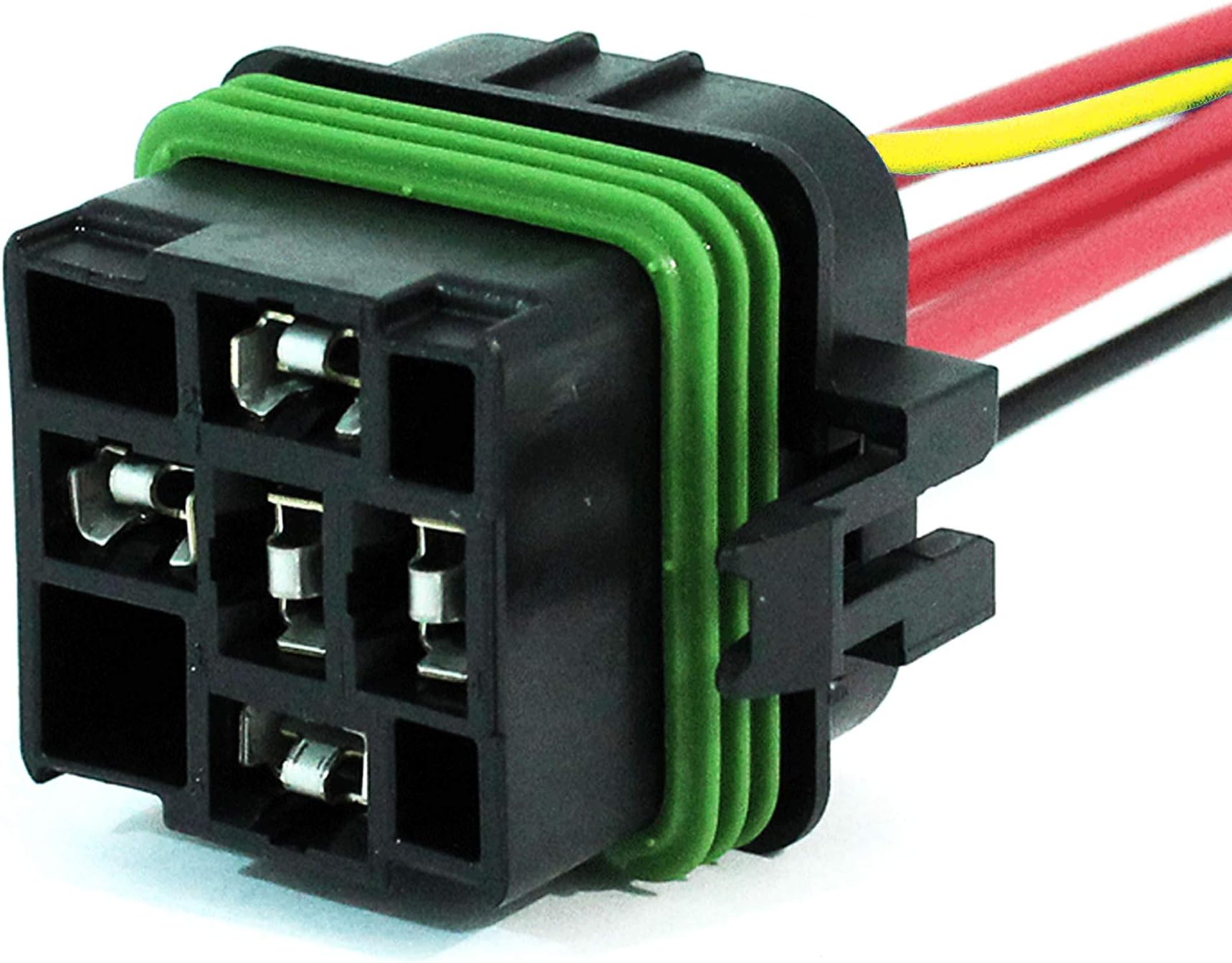 46Amp 5-Pin Iso 630 Series Weatherproof Relay Connector with 10" Leads, Pig Tail