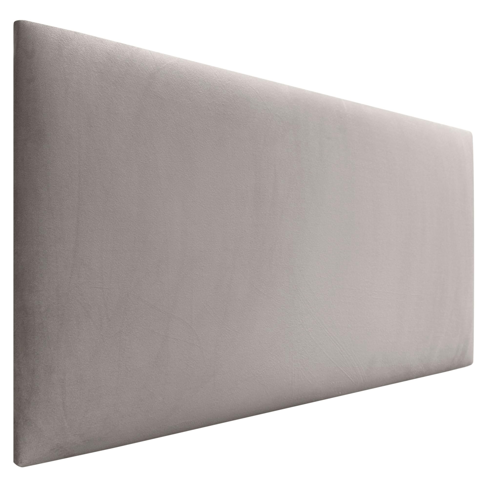 DHOME Cabecero de Terciopelo Liso Alta Gama Moderno Cabezal Tapizado Cama Lujo Dormitorio Acolchado (Beige, 90cm)