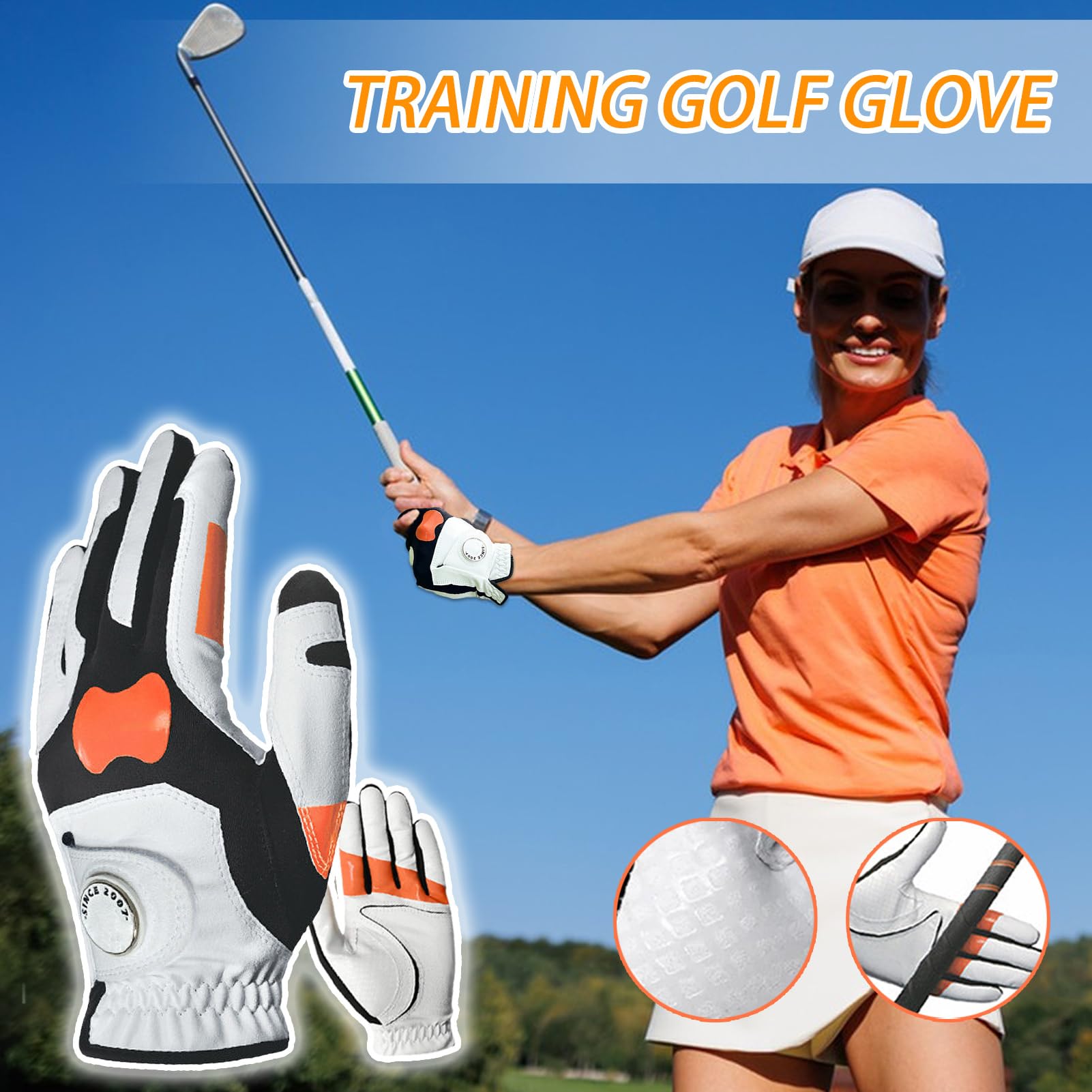 Guanto Golf Allenamento Presa Accessorio Grip Trainer Antiscivolo