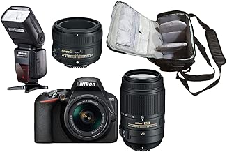 D3500 DSLR Camera AF-P DX 18-55mm 5-5 6G VR AF-S DX 55-300mm 5-5 6G ED VR AF-S 50mm 8G KamKorda Pro Camera Bag Speedlite Flash D3500 DSLR Camera AF-P DX 18-55mm 5-5 6G VR AF-S DX 55-300mm 5-5 6G ED VR AF-S 50mm 8G KamKorda Pro Camera Bag Speedlite Flash