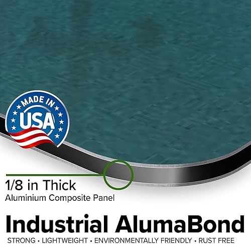 Miniatura 337 de My Sign Center - Letrero personalizado, 11 colores de fuente, 13 estilos de fuente, 4 opciones de agujero, 22 tamaños, 8 x 32 pulgadas, sin óxido,