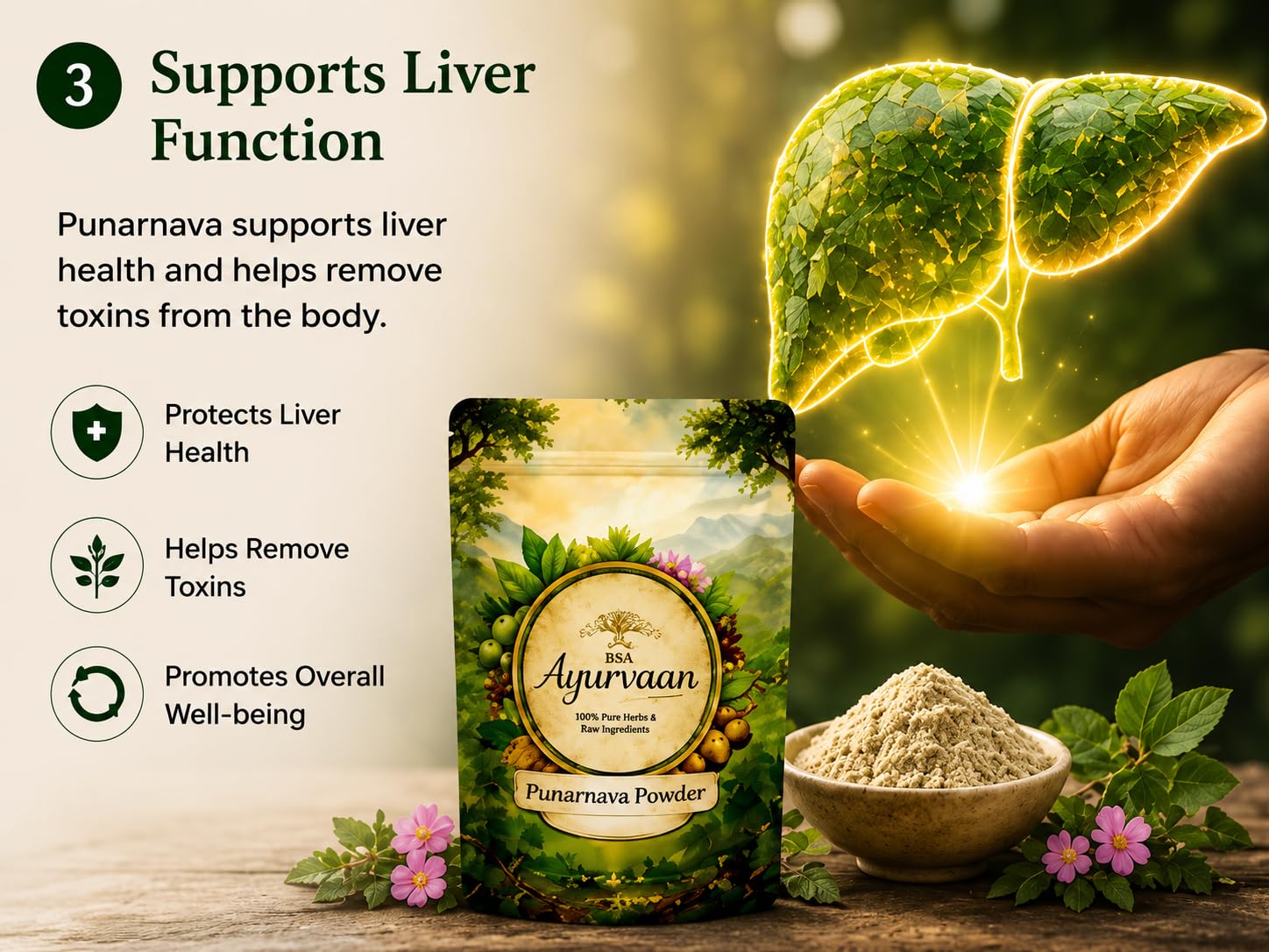 Punarnava Powder for Kidney Rejuvenation | Boerhavia Diffusa Herbal Supplement for Daily Wellness — Amazon image 5