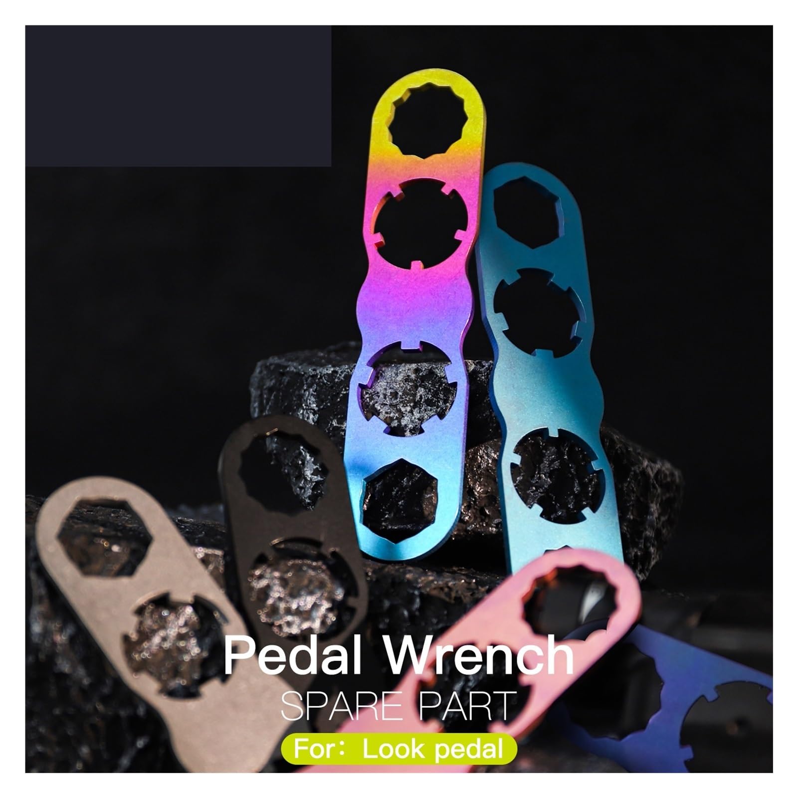 Llave de Pedal de Bicicleta Llave de desmontaje Pedal Bicicleta Adecuada for Gama Completa Herramienta Llave aleación Titanio