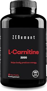L-Carnitine 3000mg per dose | Improves Sports Performance, Weight Loss, Energy Resistance | High Strength Acetyl L-Carnitine | 180 Vegan Capsules | Non GMO, Gluten Free | Zenement