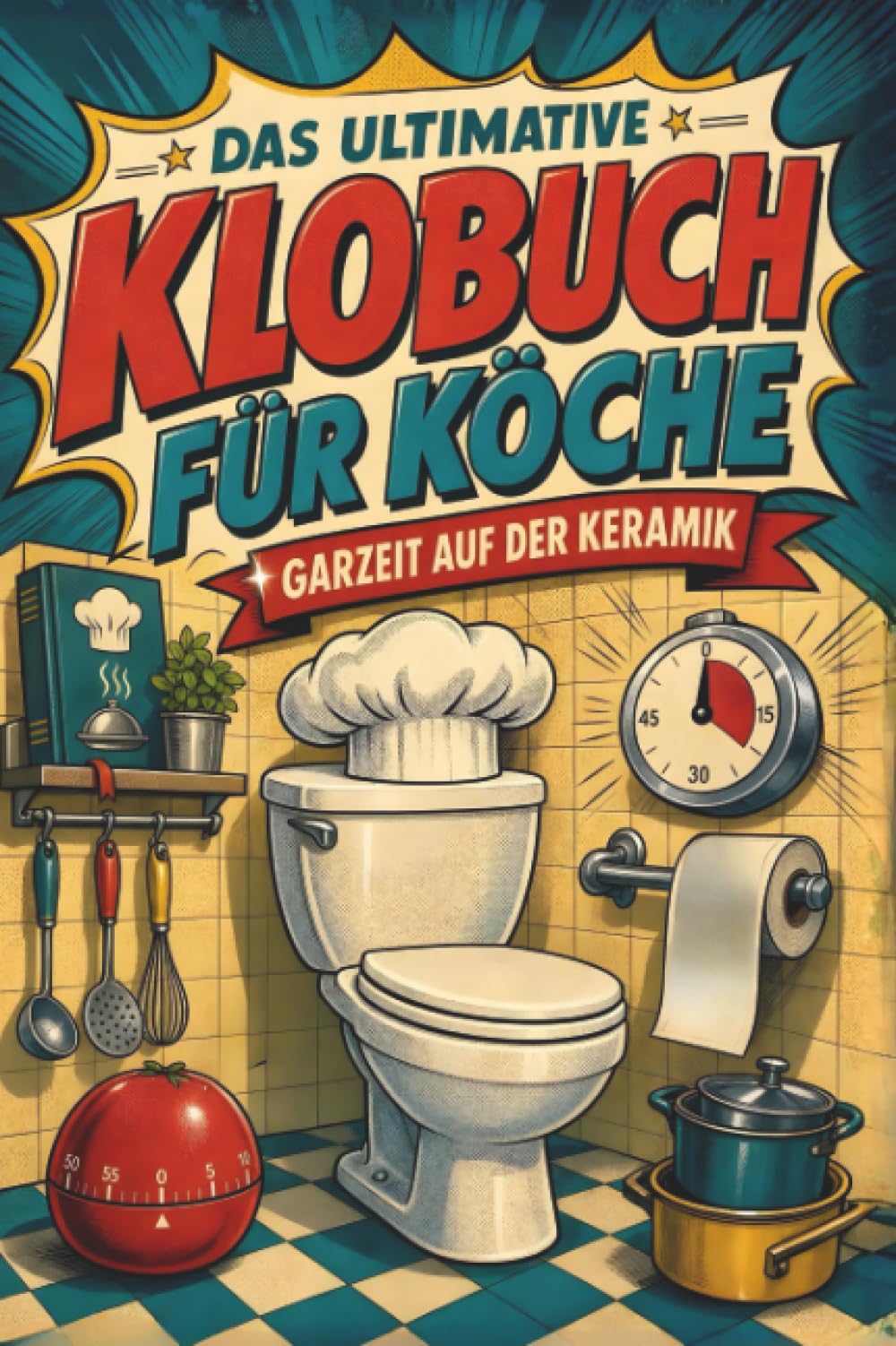 Das ultimative Klobuch für Köche: Garzeit auf der Keramik. Lustiges Geschenk für Fans von Kochen, Rezepten und Küchenchaos