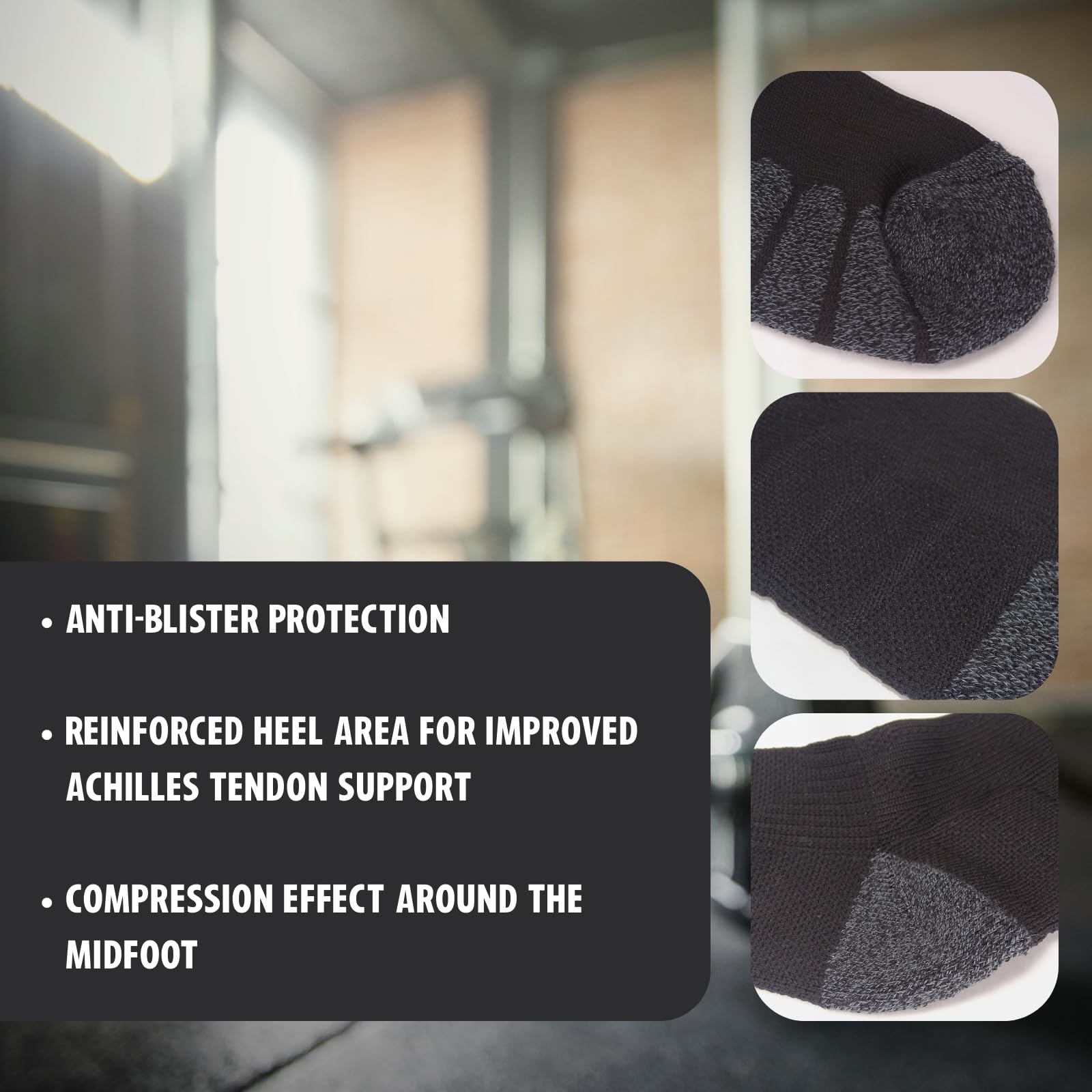 Rehband Lifting Socks | Kompressionssocken für Weightlifting, Powerlifting & Kraftsport, Deadlift Socken mit Stabilität & Schutz, rutschfest & atmungsaktiv, Herren & Damen