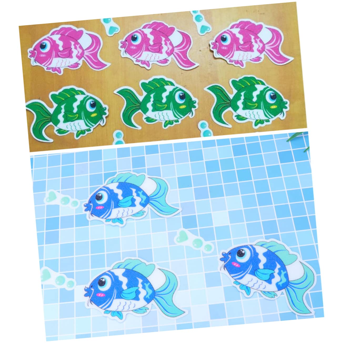 WOONEKY 36piezas Pegatinas Antideslizantes De Pescado para Baño De Seguridad Bañera y Ducha Adhesivos Decorativos De Peva para