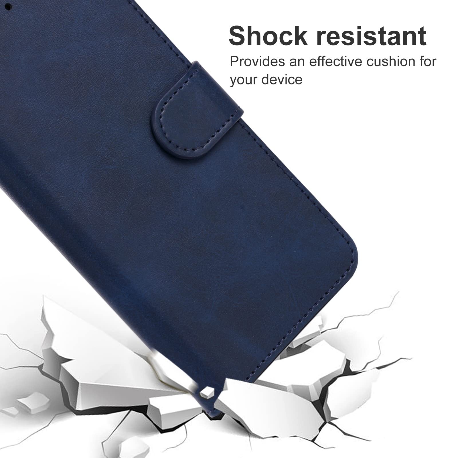 Lankashin Portafoglio Custodia In Vera Pelle Per Ulefone Armor 8 / Armor 8 PRO - Con Slot Per Schede E Chiusura Magnetica (Nero) - 4