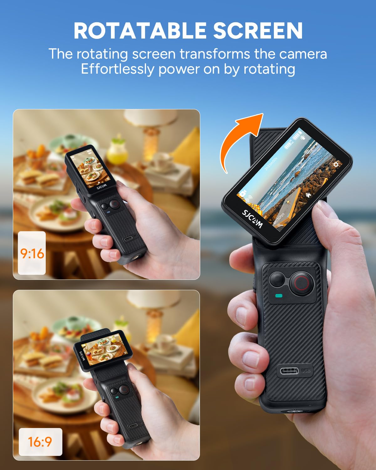 Amazon.com : SJCAM C400 4K Travel Vlogging Camera with 64GB Card