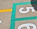Hopscotch Playground Marking Course, Outdoor Play Equipment, Engaging Schoolyard Activities for Daycare, Preschool, Churches & Elementary Schools, Made from DuraMark RPT-750, Measures 8' 8