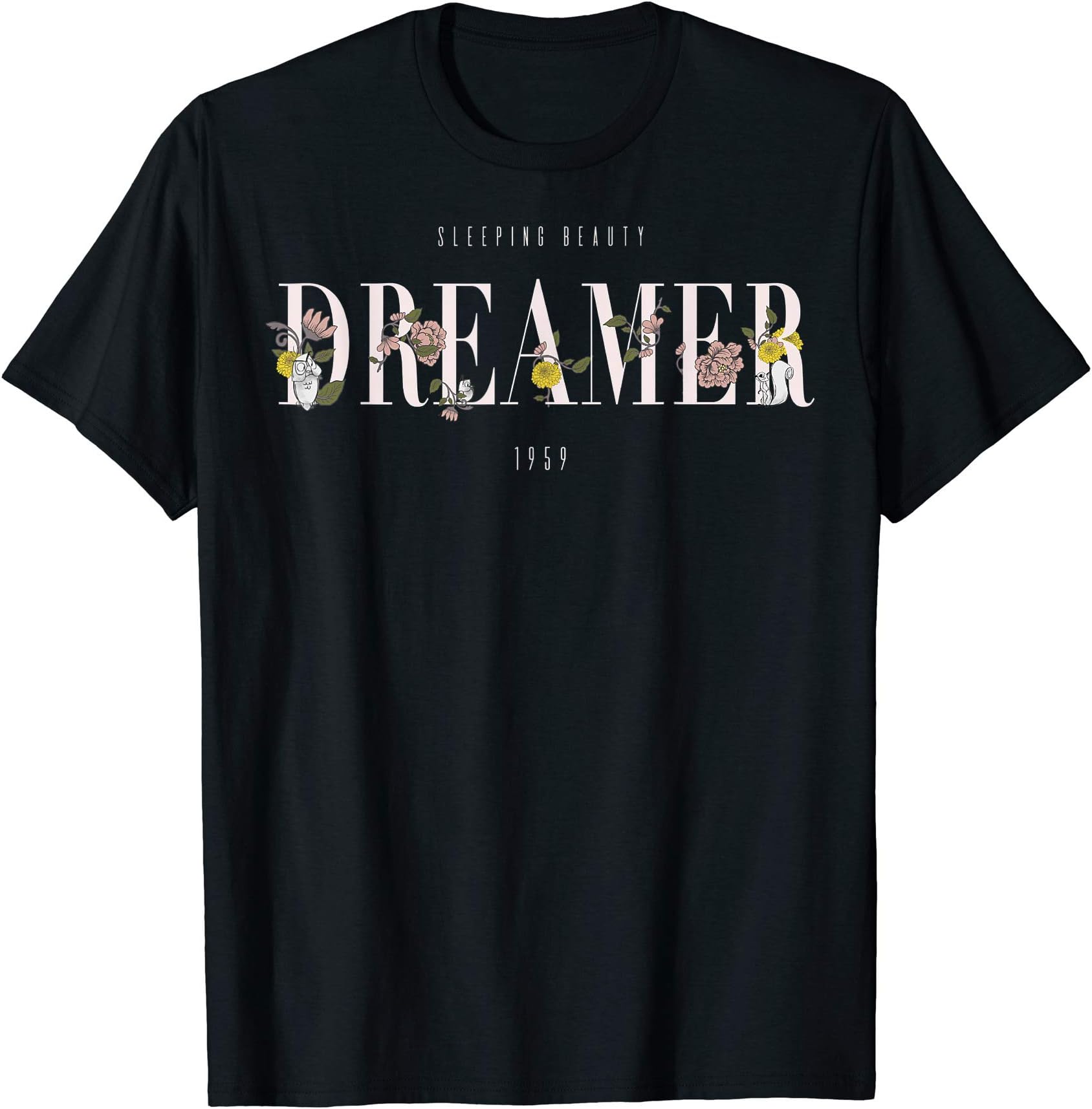 Disney Sleeping Beauty 1959 Dreamer Flowers Graphic T-Shirt T-Shirt
