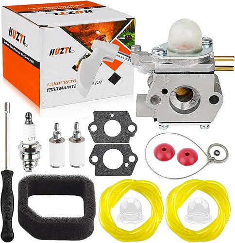 HUZTL 308054114 Carburador para carburador Homelite 308054075 se adapta a soplador de hojas 26B UT09526 con kit de línea de combustible de juntas de