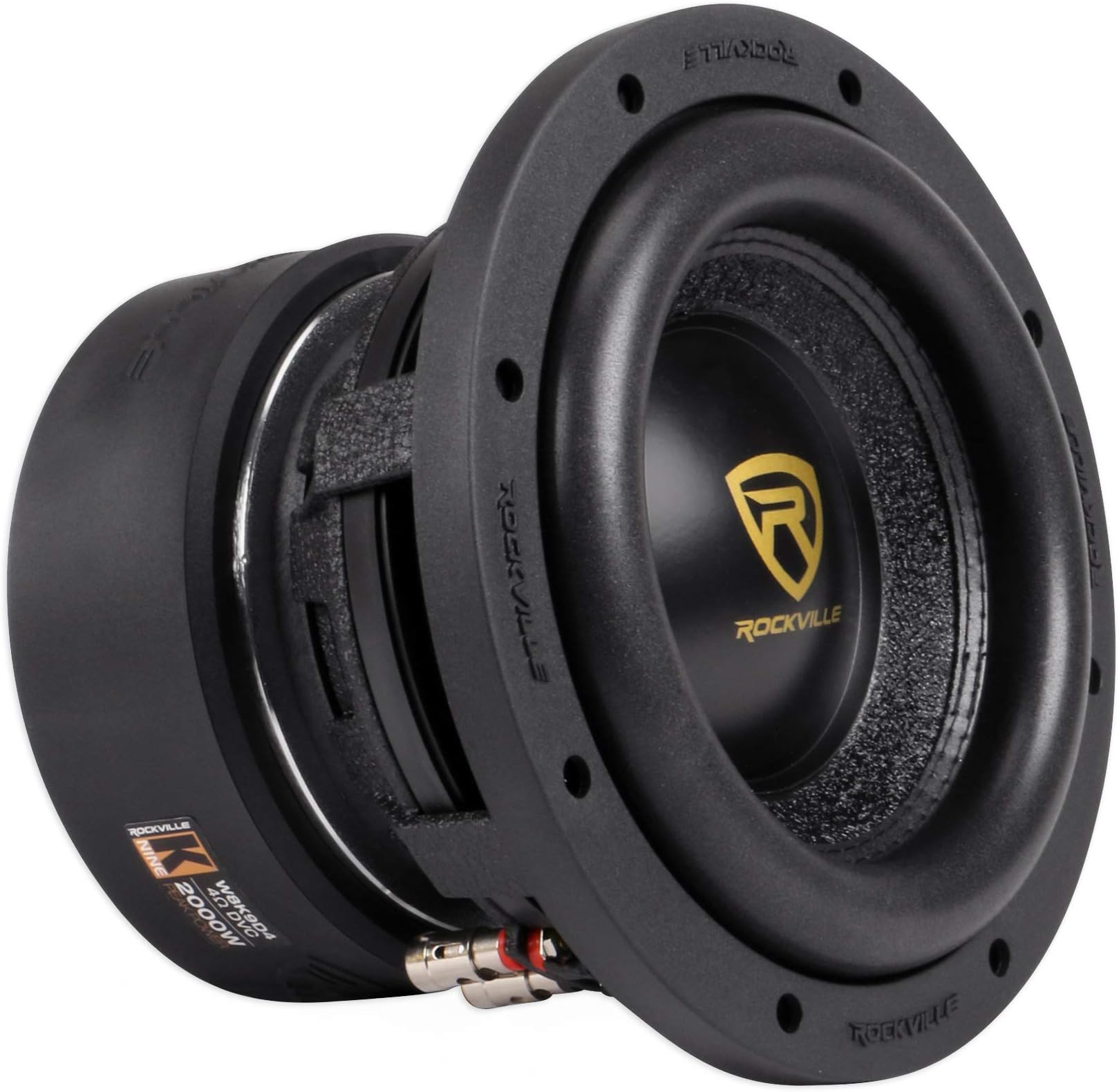 W8K9D4 2000W Peak 8-Inch Car Audio Subwoofer Dual 4-Ohm, High-Power Output, Durable Build, Deep Bass, for Car Audio Enthusiasts