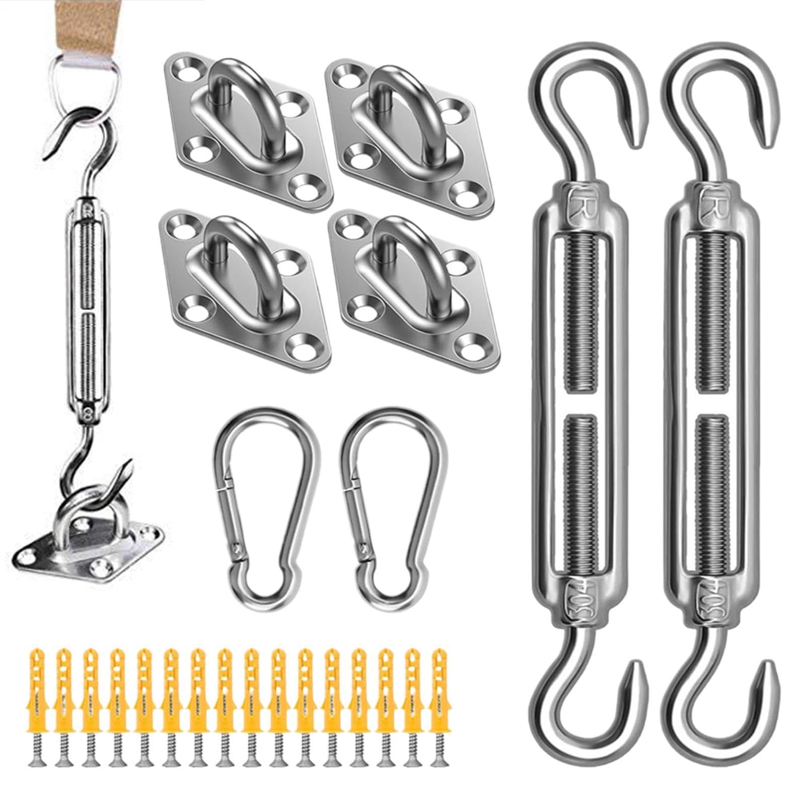 Accesorios Fijación Para Vela de Sombra Jardín Terraza Balcón y Camping