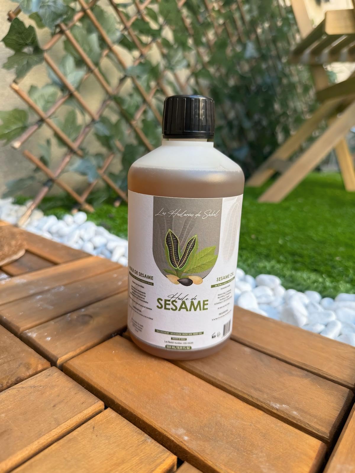 Olio di sesamo puro e naturale – spremuto a freddo – viso, corpo, capelli & massaggio – ricco di vitamina e antiossidanti – uso cosmetico