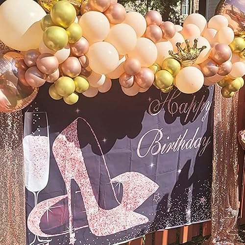 Miniatura 5 de Saitec Kit de arco de guirnalda de globos de color naranja macarrón de mariposa, globos cromados metálicos con globos 4D y globos de látex de