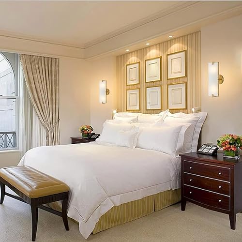 Miniatura 6 de Moderno aplique de pared dorado con 2 luces, lámpara de pared de tocador de baño de mediados de siglo, pantalla de vidrio acrílico blanco