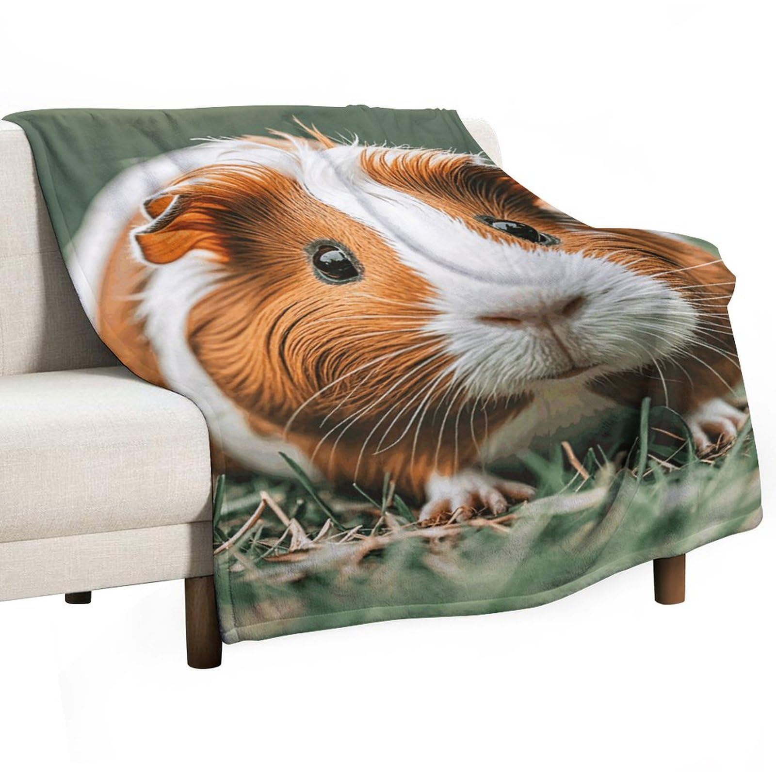 Couverture en flanelle motif guinée 101x152 cm pour lit et canapé