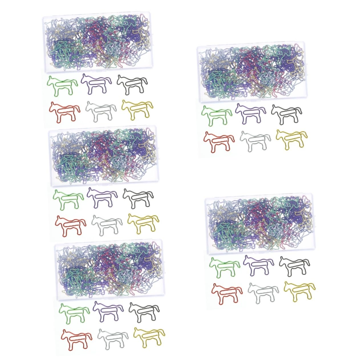 Uonlytech 5 Set Fermagli Per Carta Colorati Clip Decorative Per Ufficio Per Documenti Foto E Clip Pratiche E Convenienti Per Scuole E Uffici 80 Pezzi * 5