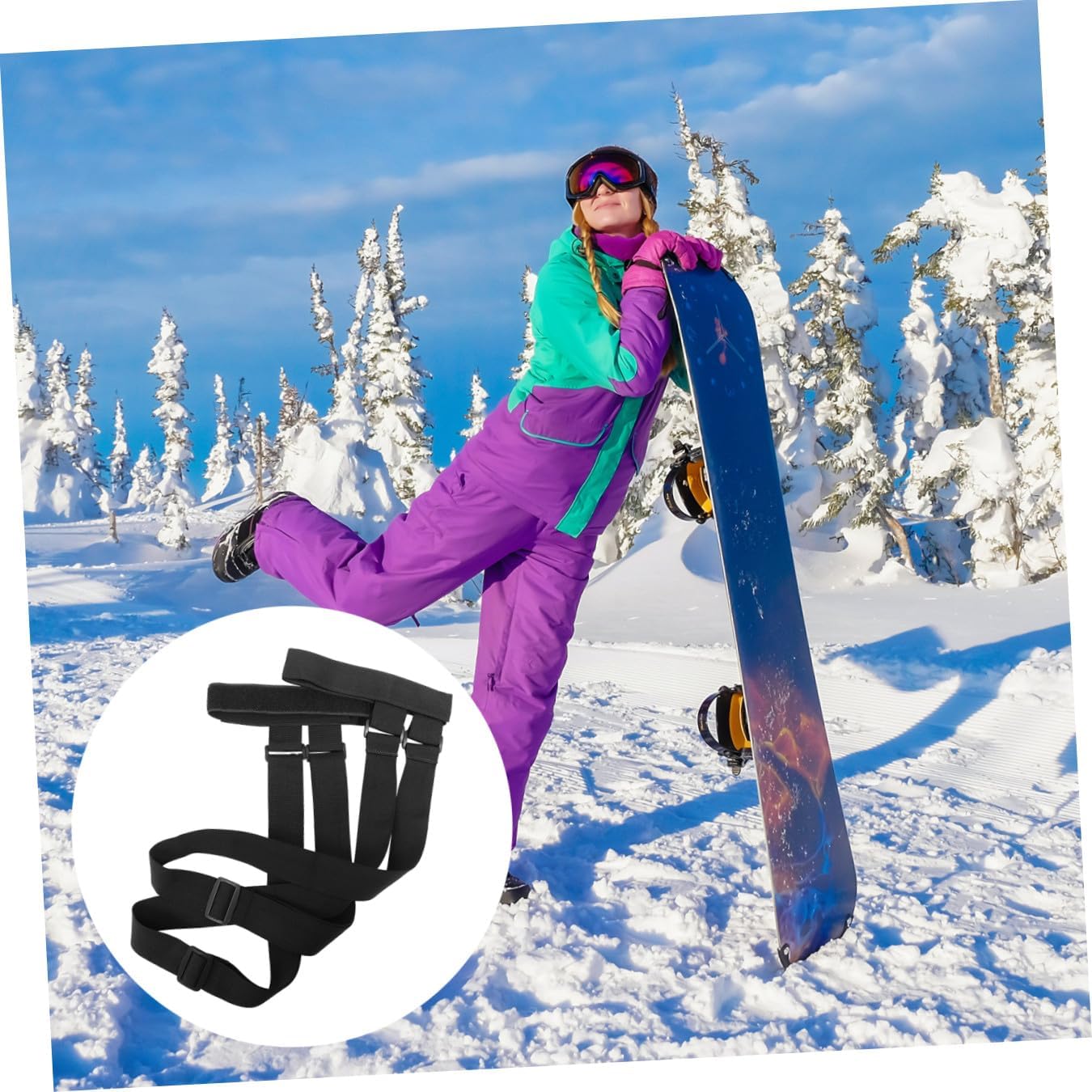 1pc Adjustable Snowboard Carry Strap for Easy Transportation of Snowboard Equipment Ski Accessory for Shoulder Carrying and Storage
