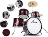 XDrum Junior Kids Pro Drum Set age 5-9 with lots of accessories School DVD) red