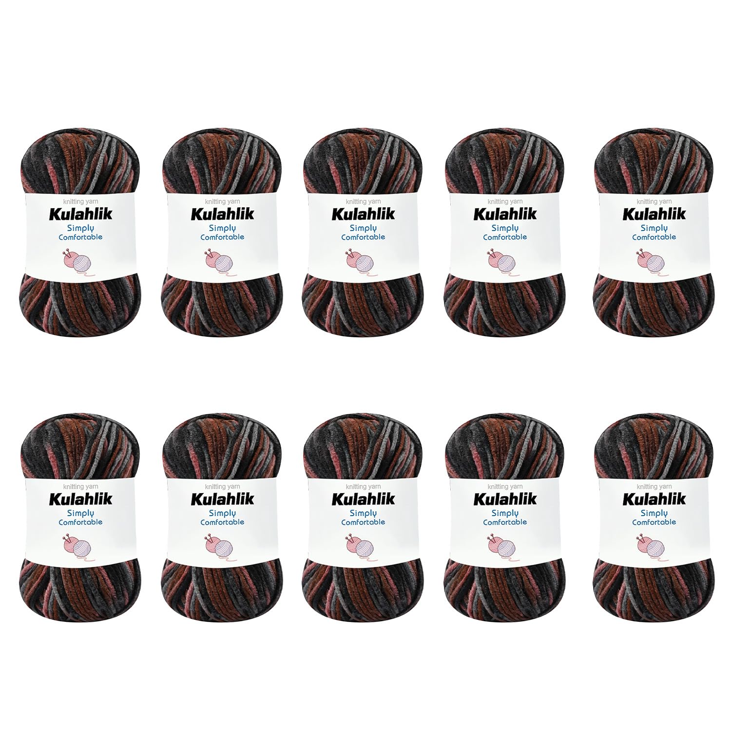 250g(5x50g) Acrylic Yarn for Crochet/Knitting, Colorful Gradient Yarn Thread, 5 Rolls Skeins, Perfect for Any Knitting Crochet and Crafts Mini Project — view 114